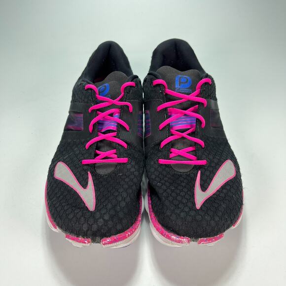 Brooks Pure Connect 4 Black Pink Running Shoes 1201761B051 Women's Size 11 - Picture 3 of 10